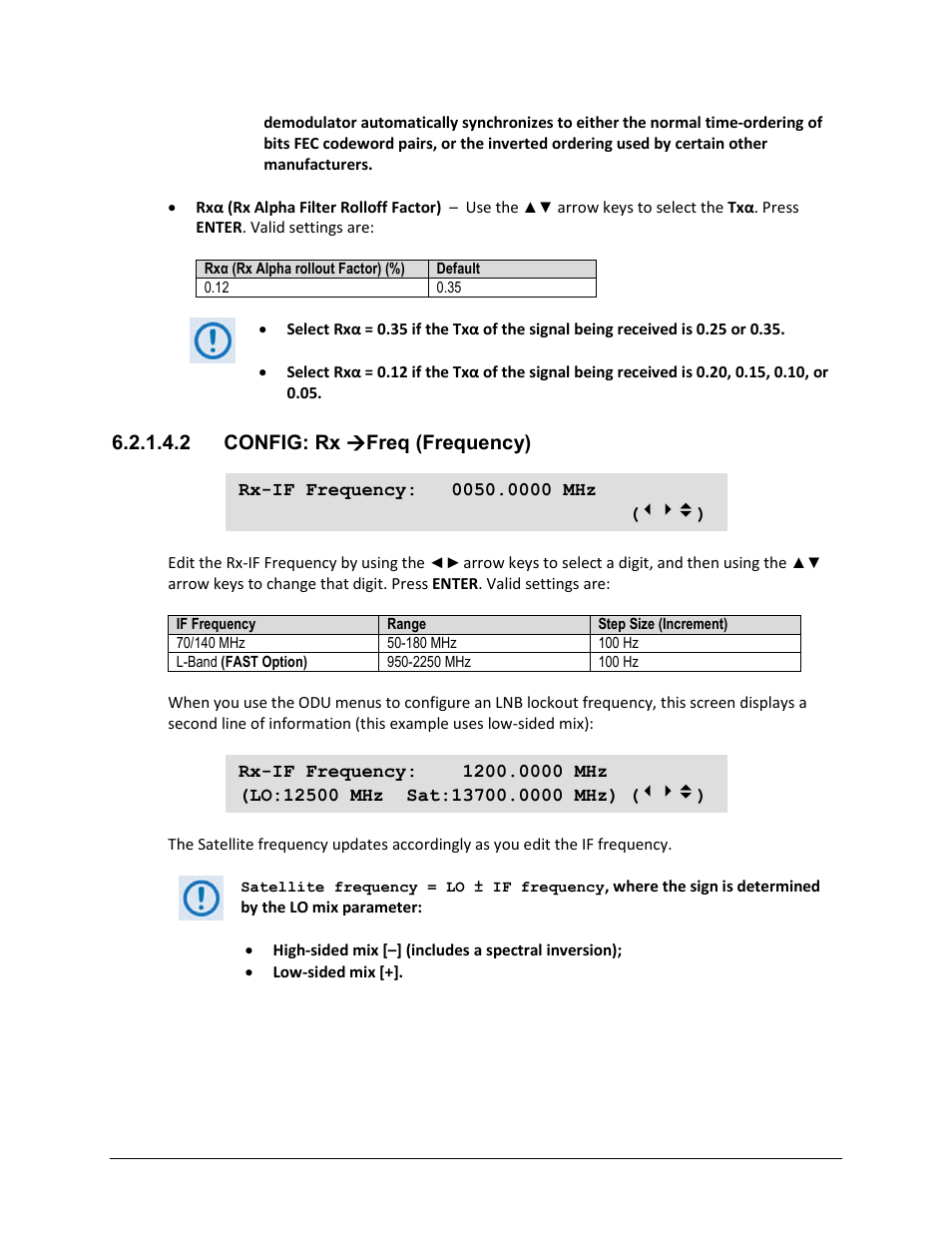 2 config: rx (freq (frequency), 2 config: rx  freq (frequency) | Comtech EF Data CDM-625A User Manual | Page 150 / 756