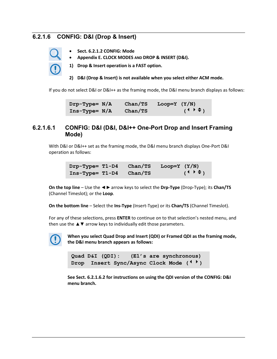 6 config: d&i (drop & insert) | Comtech EF Data CDM-625A User Manual | Page 161 / 756