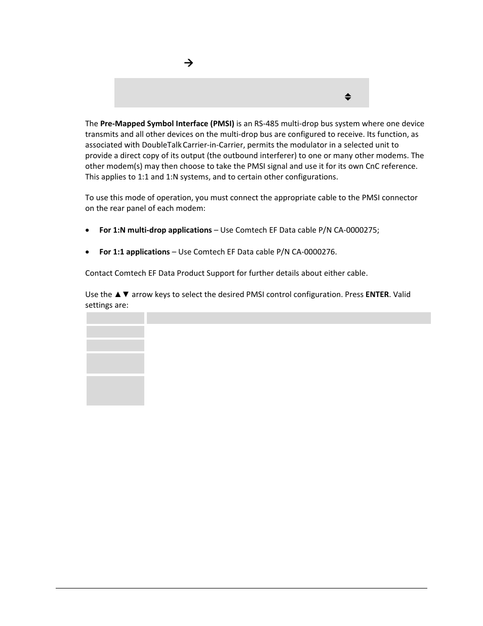 4 config: cnc  pmsi-control | Comtech EF Data CDM-625A User Manual | Page 169 / 756