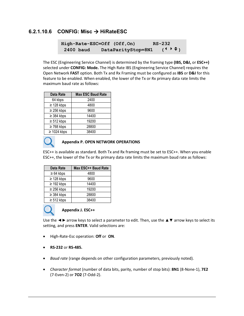 6 config: misc ( hirateesc, 6 config: misc  hirateesc | Comtech EF Data CDM-625A User Manual | Page 173 / 756