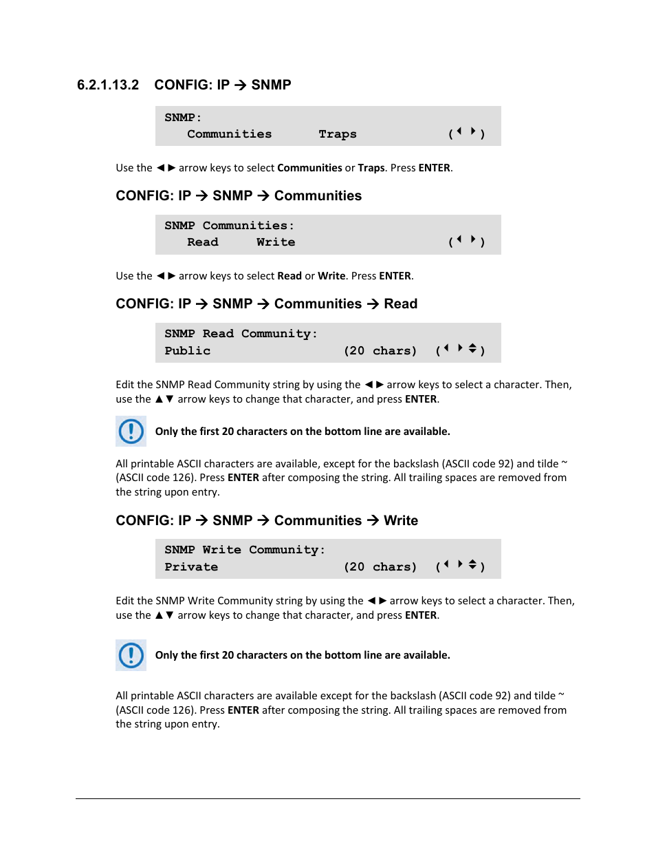 2 config: ip ( snmp | Comtech EF Data CDM-625A User Manual | Page 182 / 756