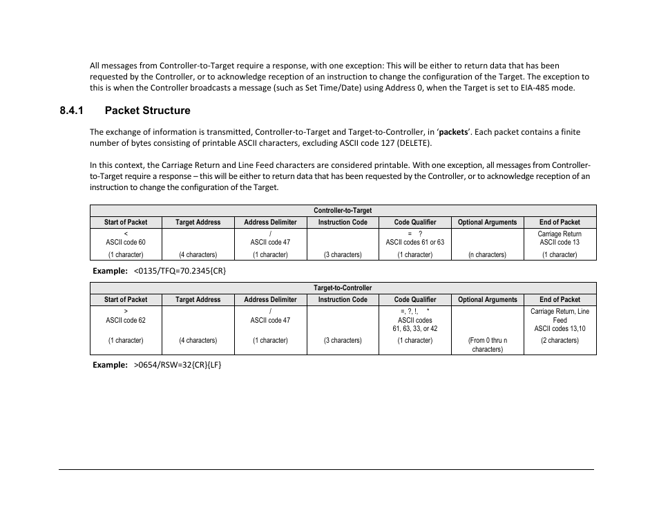 1 packet structure | Comtech EF Data CDM-625A User Manual | Page 315 / 756