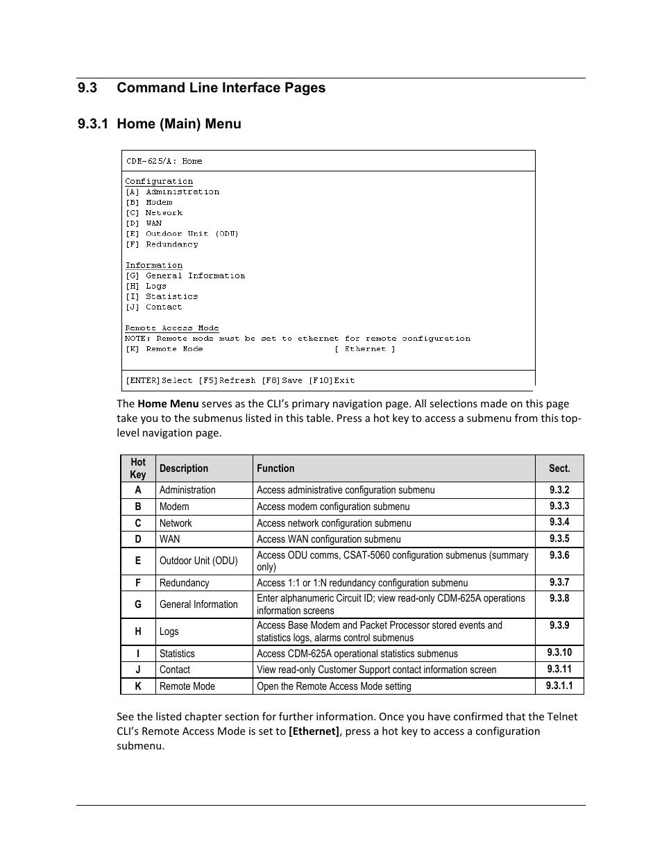 1 home (main) menu | Comtech EF Data CDM-625A User Manual | Page 388 / 756