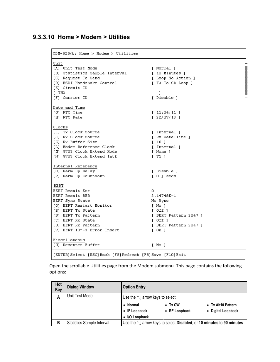 10 home > modem > utilities | Comtech EF Data CDM-625A User Manual | Page 414 / 756