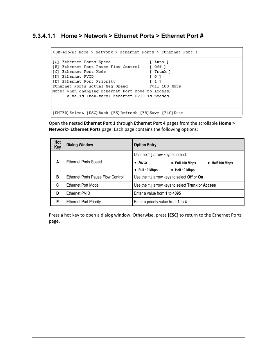 1 home > network > ethernet ports > ethernet port | Comtech EF Data CDM-625A User Manual | Page 420 / 756