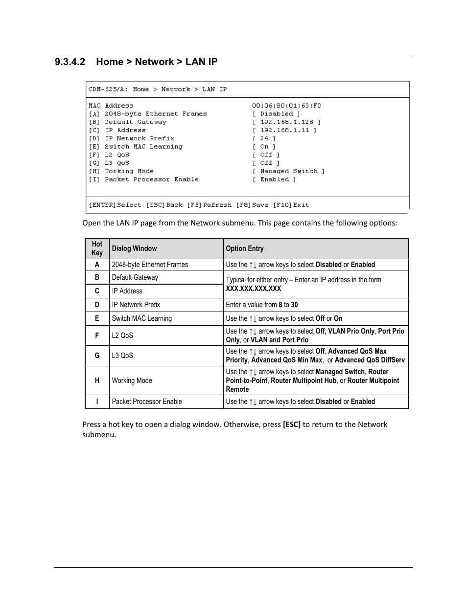 2 home > network > lan ip | Comtech EF Data CDM-625A User Manual | Page 421 / 756