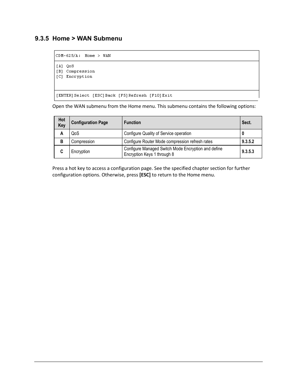 5 home > wan submenu | Comtech EF Data CDM-625A User Manual | Page 434 / 756