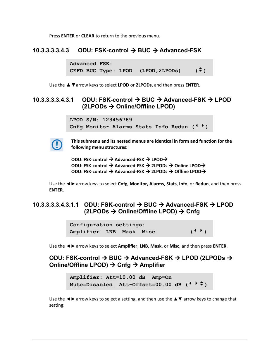 3 odu: fsk-control ( buc ( advanced-fsk | Comtech EF Data CDM-625A User Manual | Page 494 / 756