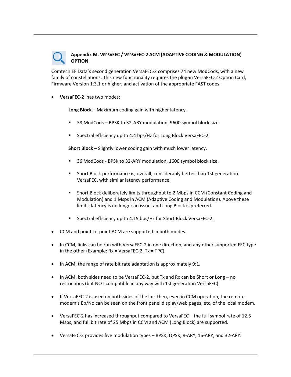 B.9 versafec-2 acm and ccm | Comtech EF Data CDM-625A User Manual | Page 552 / 756