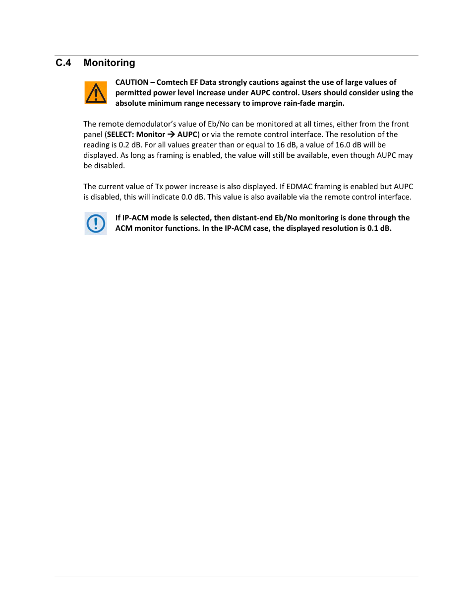 C.4 monitoring | Comtech EF Data CDM-625A User Manual | Page 586 / 756