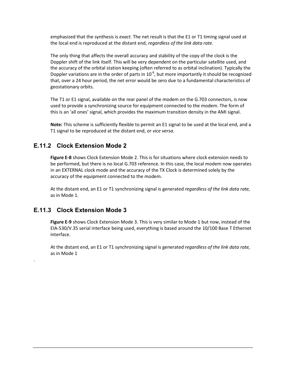 E.11.2 clock extension mode 2, E.11.3 clock extension mode 3 | Comtech EF Data CDM-625A User Manual | Page 602 / 756