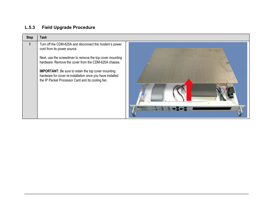 L.5.3 field upgrade procedure | Comtech EF Data CDM-625A User Manual | Page 675 / 756