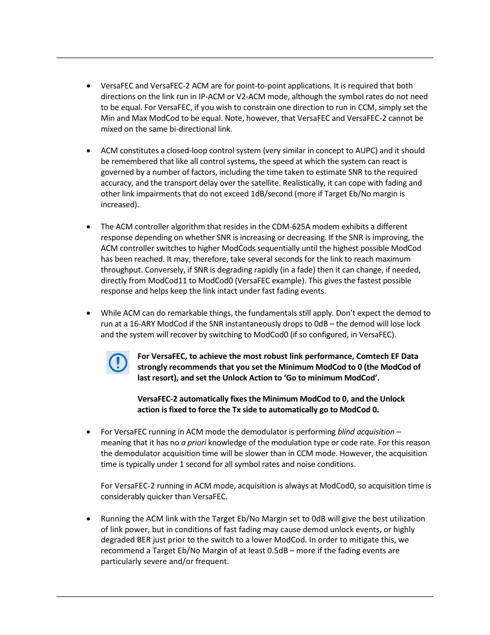 M.11 notes and recommendations | Comtech EF Data CDM-625A User Manual | Page 700 / 756