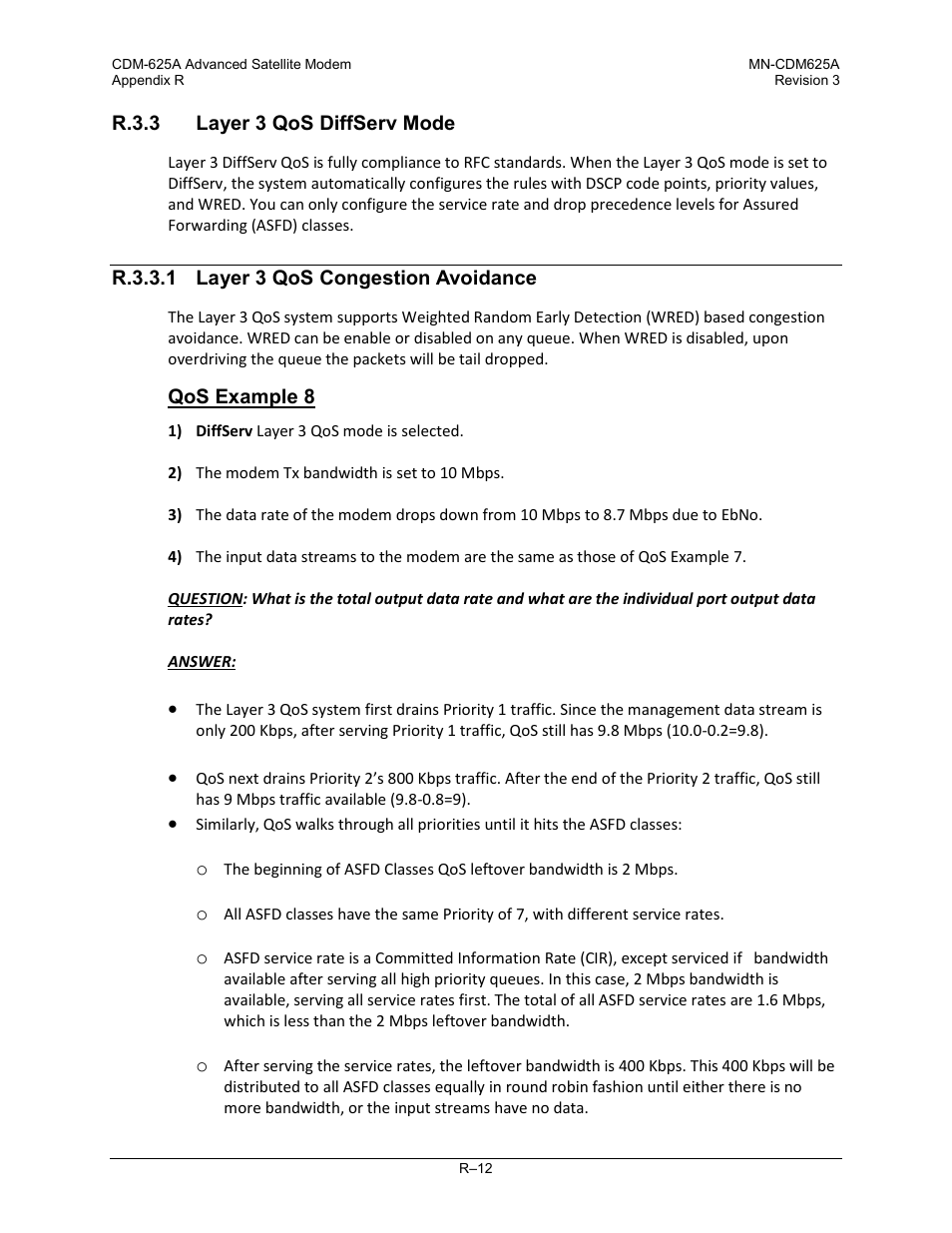 R.3.3 layer 3 qos diffserv mode, R.3.3.1 layer 3 qos congestion avoidance | Comtech EF Data CDM-625A User Manual | Page 734 / 756