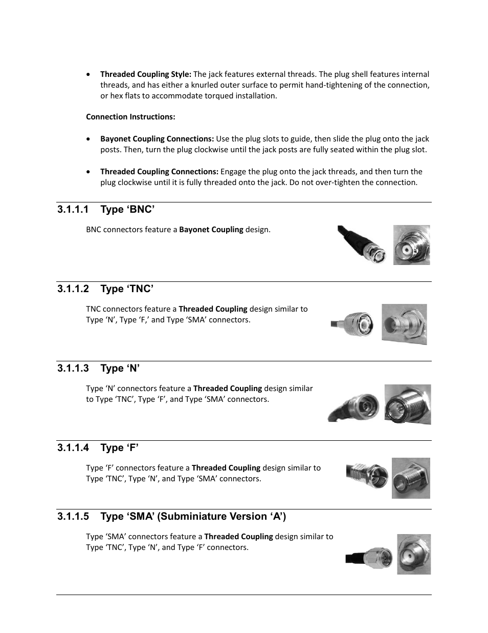 1 type ‘bnc, 2 /type ‘tnc, 3 type ‘n | 4 /type ‘f, 5 type ‘sma’ (subminiature version ‘a’) | Comtech EF Data CDM-625A User Manual | Page 86 / 756