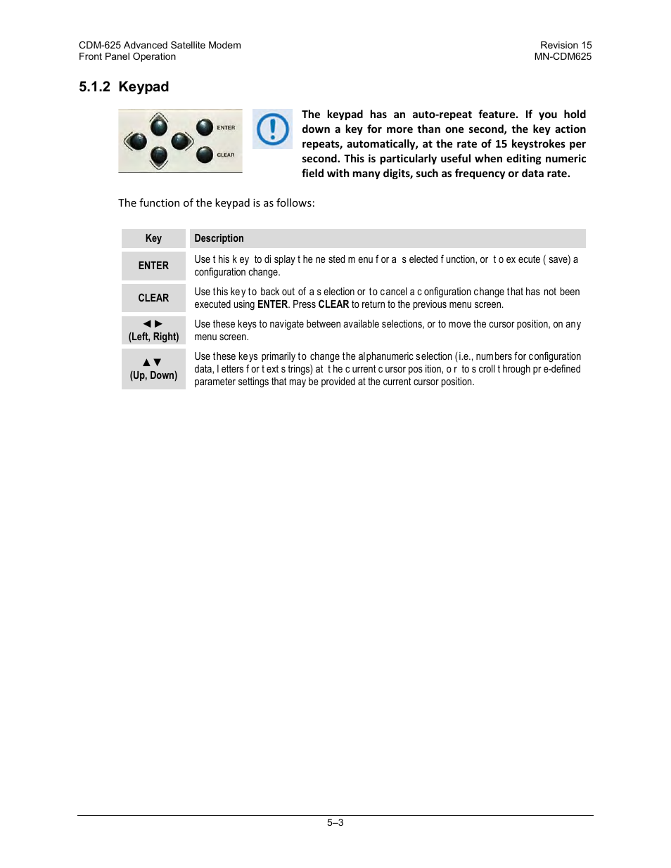 2 keypad | Comtech EF Data CDM-625 User Manual | Page 103 / 684