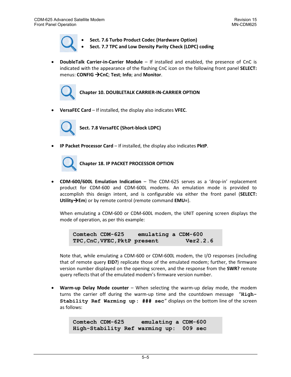 Comtech EF Data CDM-625 User Manual | Page 105 / 684