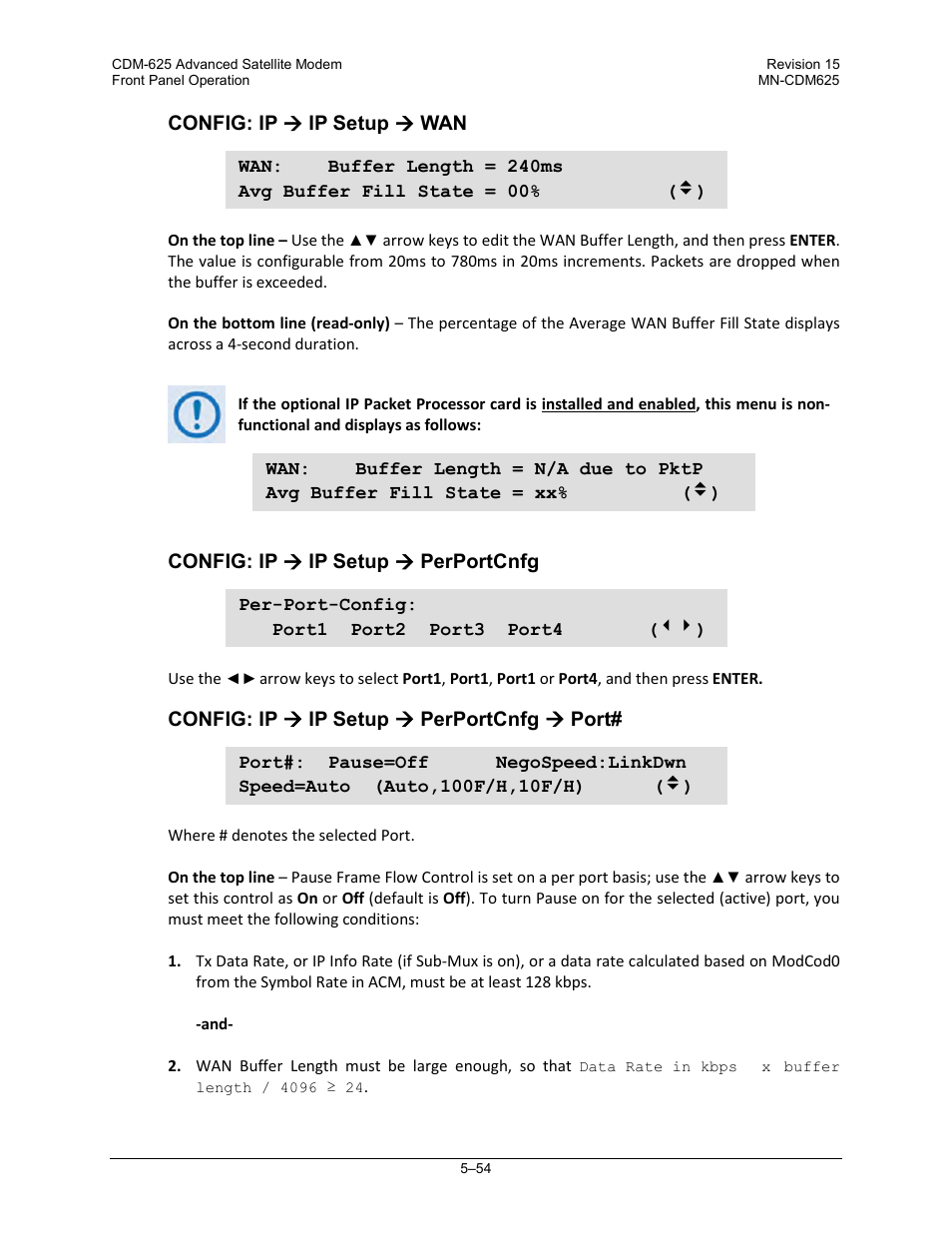 Comtech EF Data CDM-625 User Manual | Page 154 / 684