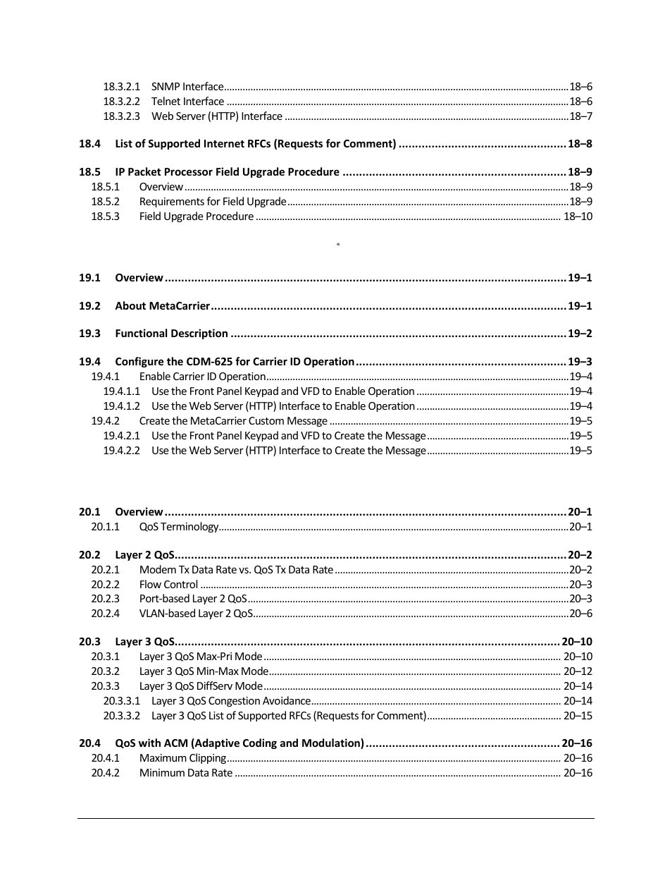 Comtech EF Data CDM-625 User Manual | Page 18 / 684