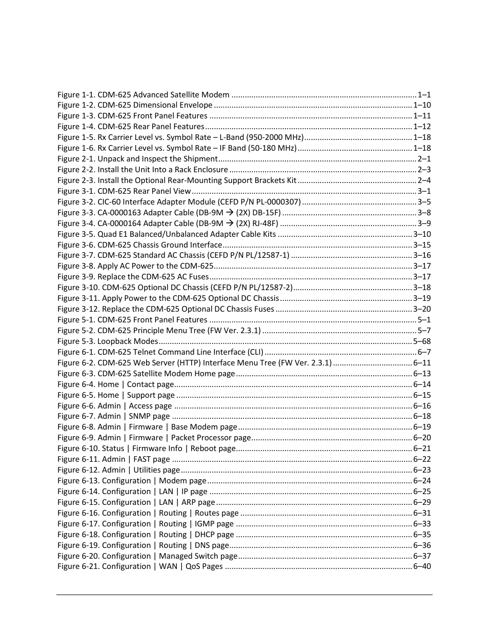 Ind ex of figures, Figures | Comtech EF Data CDM-625 User Manual | Page 25 / 684