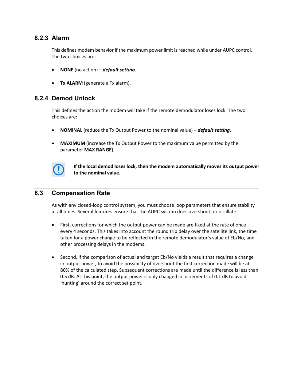 3 alarm, 4 demod unlock, 3 compensation rate | Comtech EF Data CDM-625 User Manual | Page 313 / 684