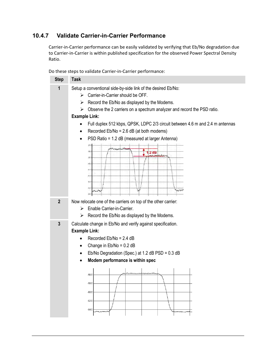 7 validate carrier-in-carrier performance | Comtech EF Data CDM-625 User Manual | Page 346 / 684