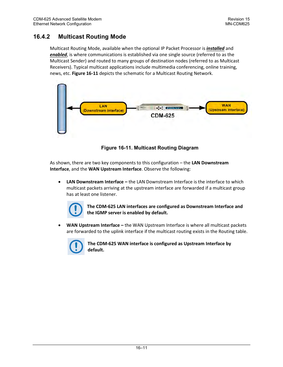 2 multicast routing mode | Comtech EF Data CDM-625 User Manual | Page 389 / 684