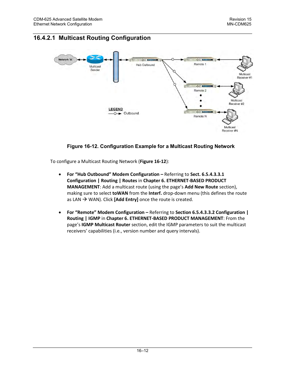 1 multicast routing configuration | Comtech EF Data CDM-625 User Manual | Page 390 / 684