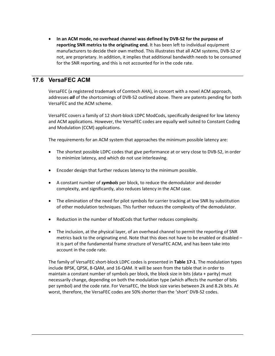 6 versafec acm | Comtech EF Data CDM-625 User Manual | Page 402 / 684