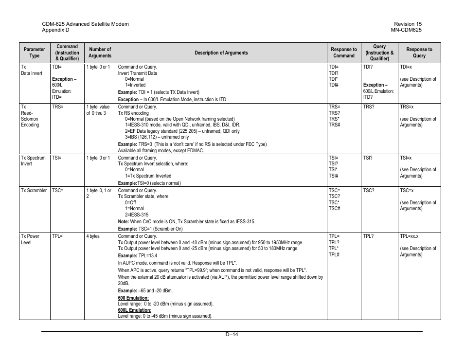 Comtech EF Data CDM-625 User Manual | Page 478 / 684