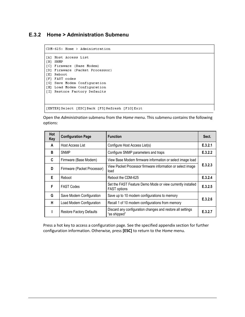 E.3.2 home > administration submenu | Comtech EF Data CDM-625 User Manual | Page 540 / 684