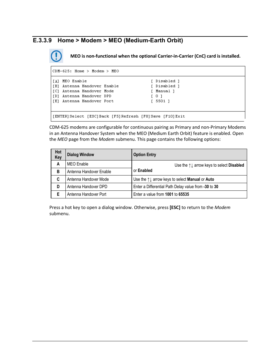 E.3.3.9 home > modem > meo (medium-earth orbit), E.3.3.10 | Comtech EF Data CDM-625 User Manual | Page 563 / 684