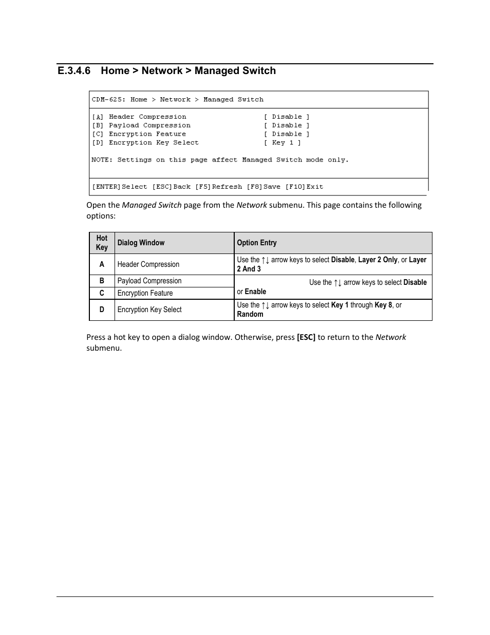 E.3.4.6 home > network > managed switch, E.3.4.7 | Comtech EF Data CDM-625 User Manual | Page 578 / 684