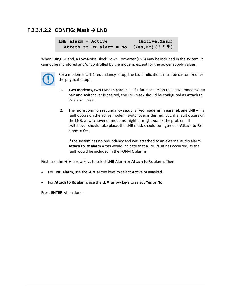 F.3.3.1.2.2 config: mask ( lnb, F.3.3.1.2.2 | Comtech EF Data CDM-625 User Manual | Page 626 / 684