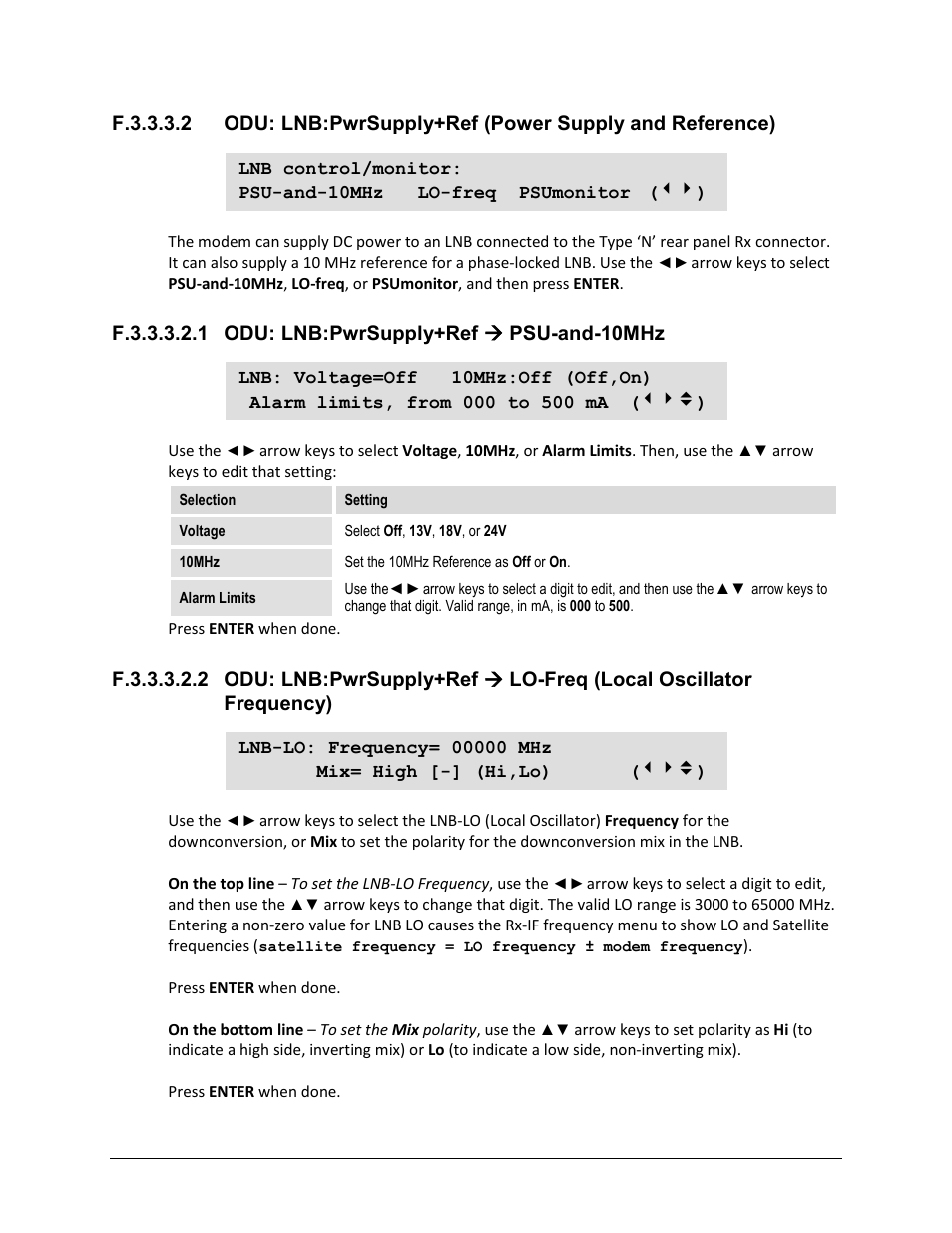 F.3.3.3.2.1 odu: lnb:pwrsupply+ref ( psu-and-10mhz | Comtech EF Data CDM-625 User Manual | Page 630 / 684