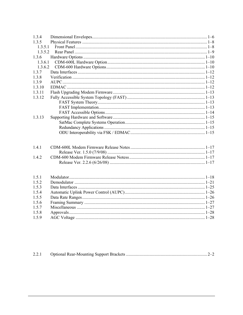 Comtech EF Data CDM-600/600L User Manual | Page 10 / 278