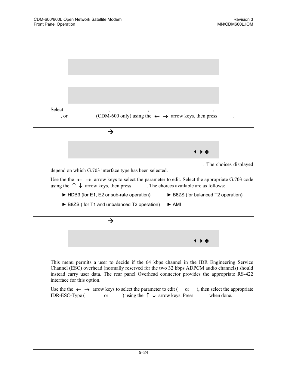 9 config: misc, 1 config: misc ( g.703-line-code (ternary code), 2 config: misc ( idr-esc-type | Comtech EF Data CDM-600/600L User Manual | Page 100 / 278