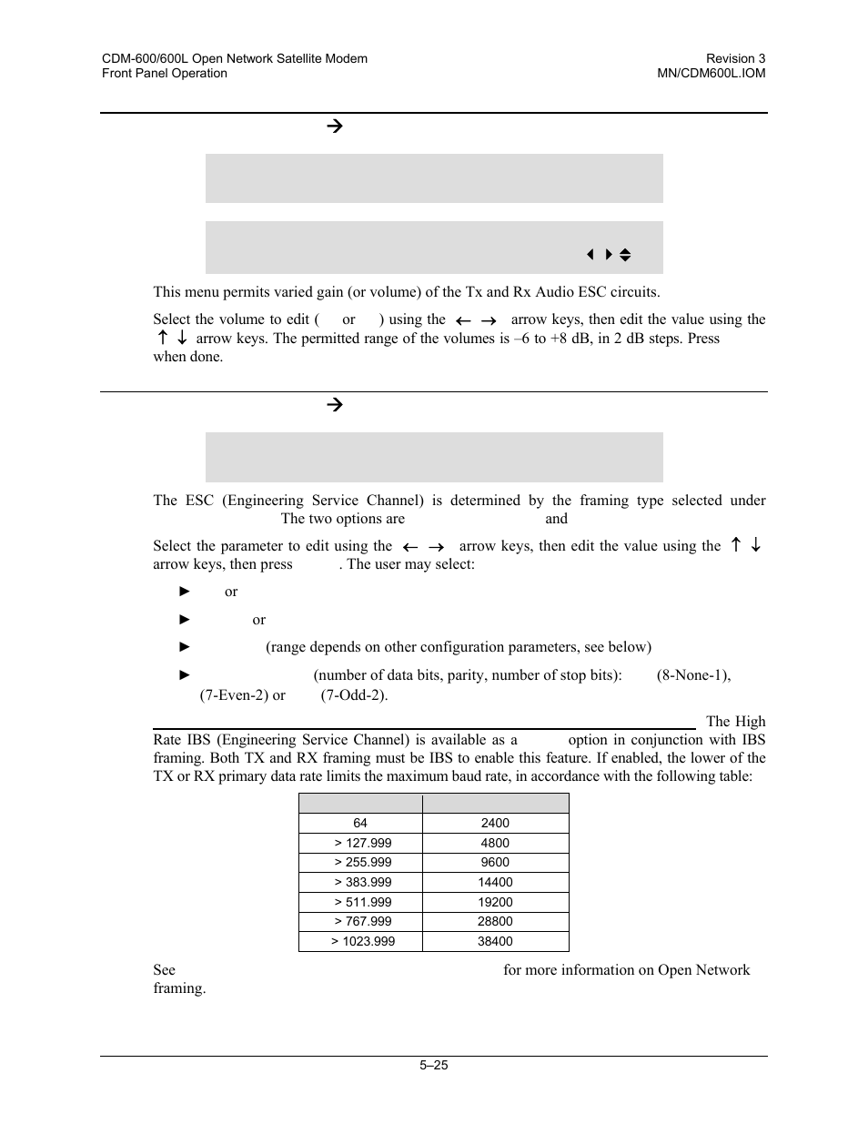 3 config: misc ( adpcm-audio-volume, 4 config: misc ( high-rate-esc, 3 config: misc æ adpcm-audio-volume | 4 config: misc æ high-rate-esc | Comtech EF Data CDM-600/600L User Manual | Page 101 / 278