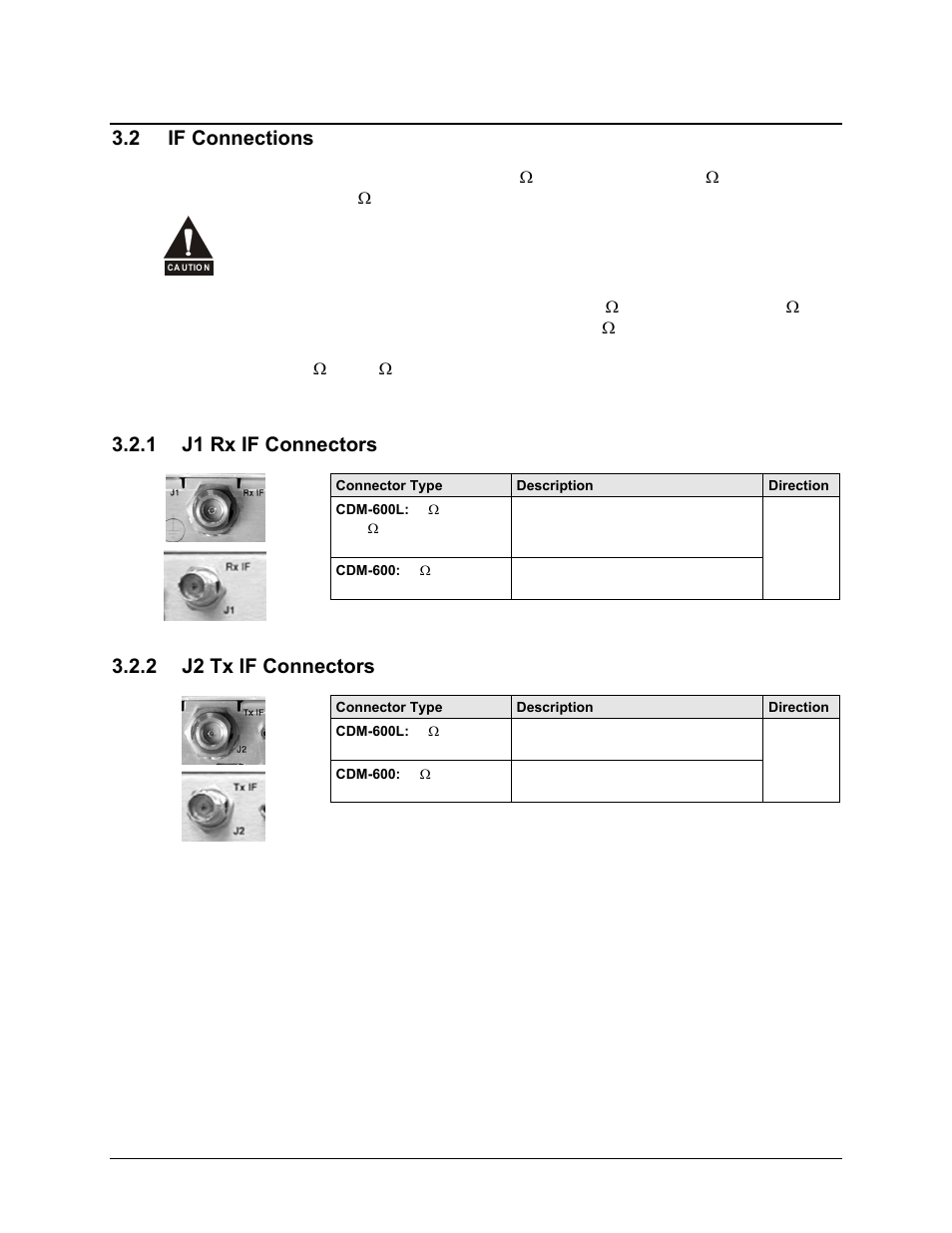 2 if connections, 1 j1 rx if connectors, 2 j2 tx if connectors | Comtech EF Data CDM-600/600L User Manual | Page 63 / 278