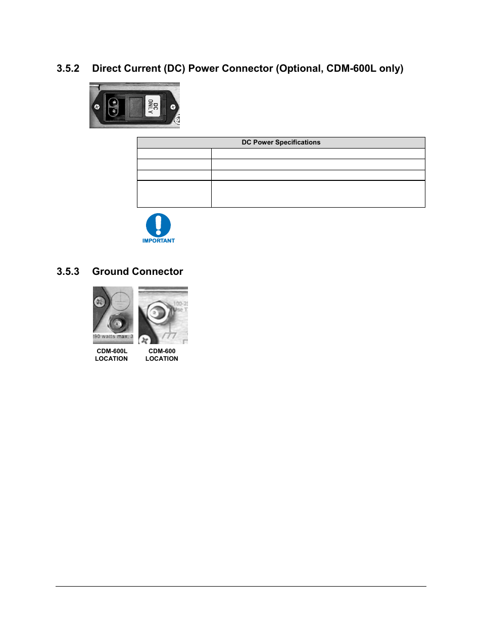 3 ground connector | Comtech EF Data CDM-600/600L User Manual | Page 72 / 278