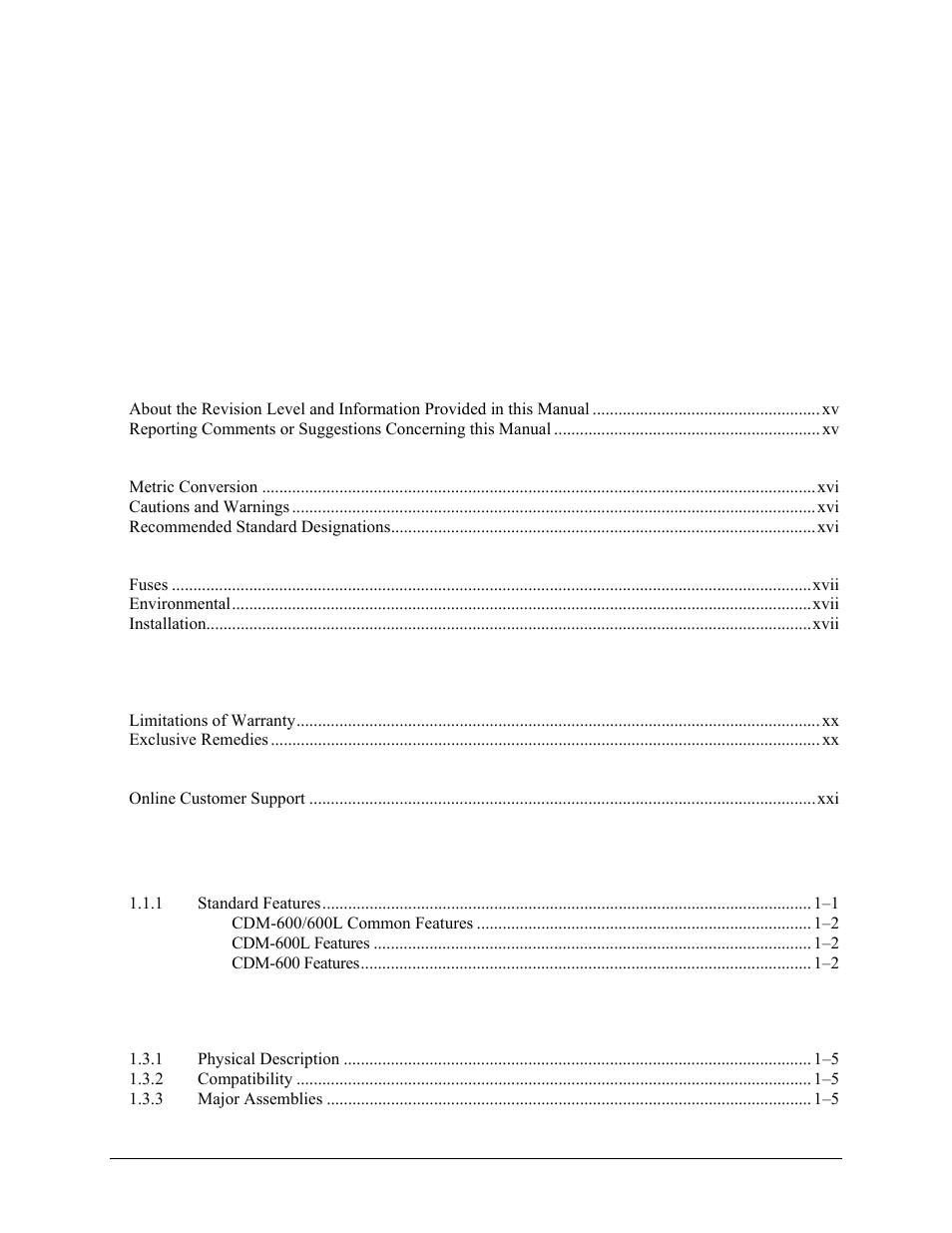 Comtech EF Data CDM-600/600L User Manual | Page 9 / 278