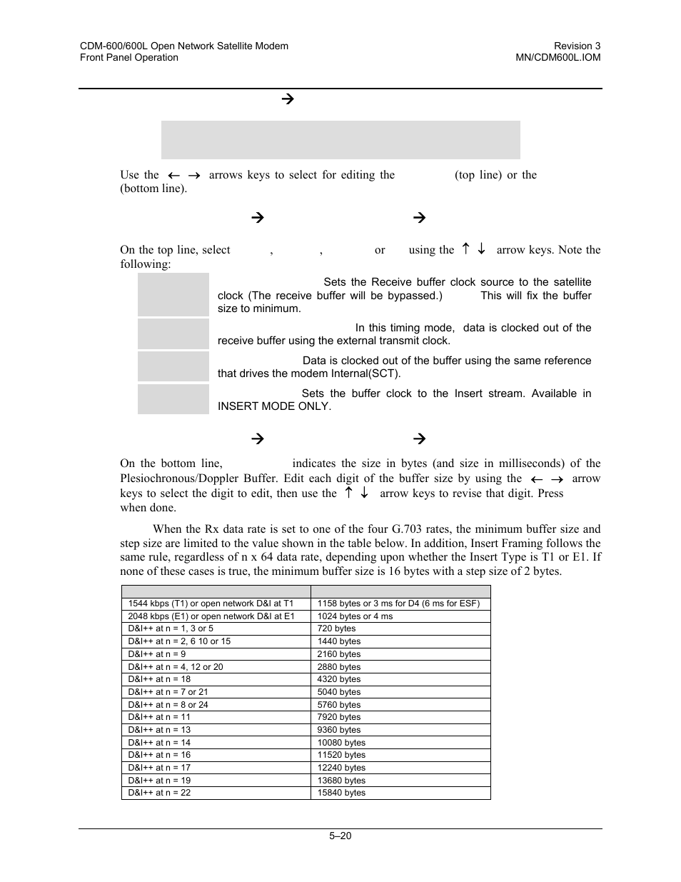 2 config: clocks ( rx-buffer/clock, 2 config: clocks æ rx-buffer/clock, Config: clocks æ rx-buffer/clock æ rx clock | Config: clocks æ rx-buffer/clock æ buffer-size | Comtech EF Data CDM-600/600L User Manual | Page 96 / 278