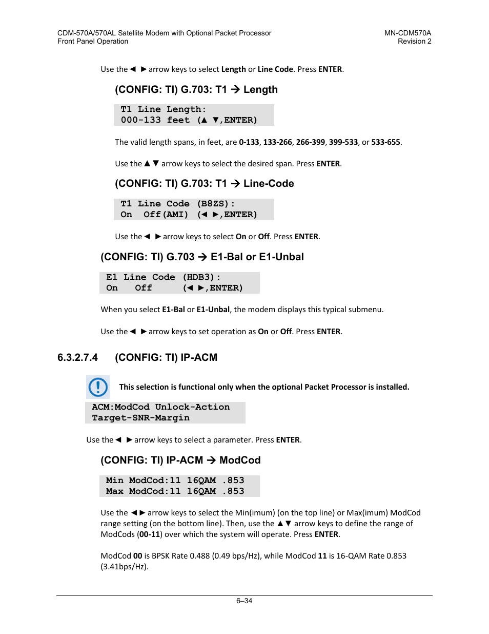 4 (config: ti) ip-acm | Comtech EF Data CDM-570A User Manual | Page 138 / 618