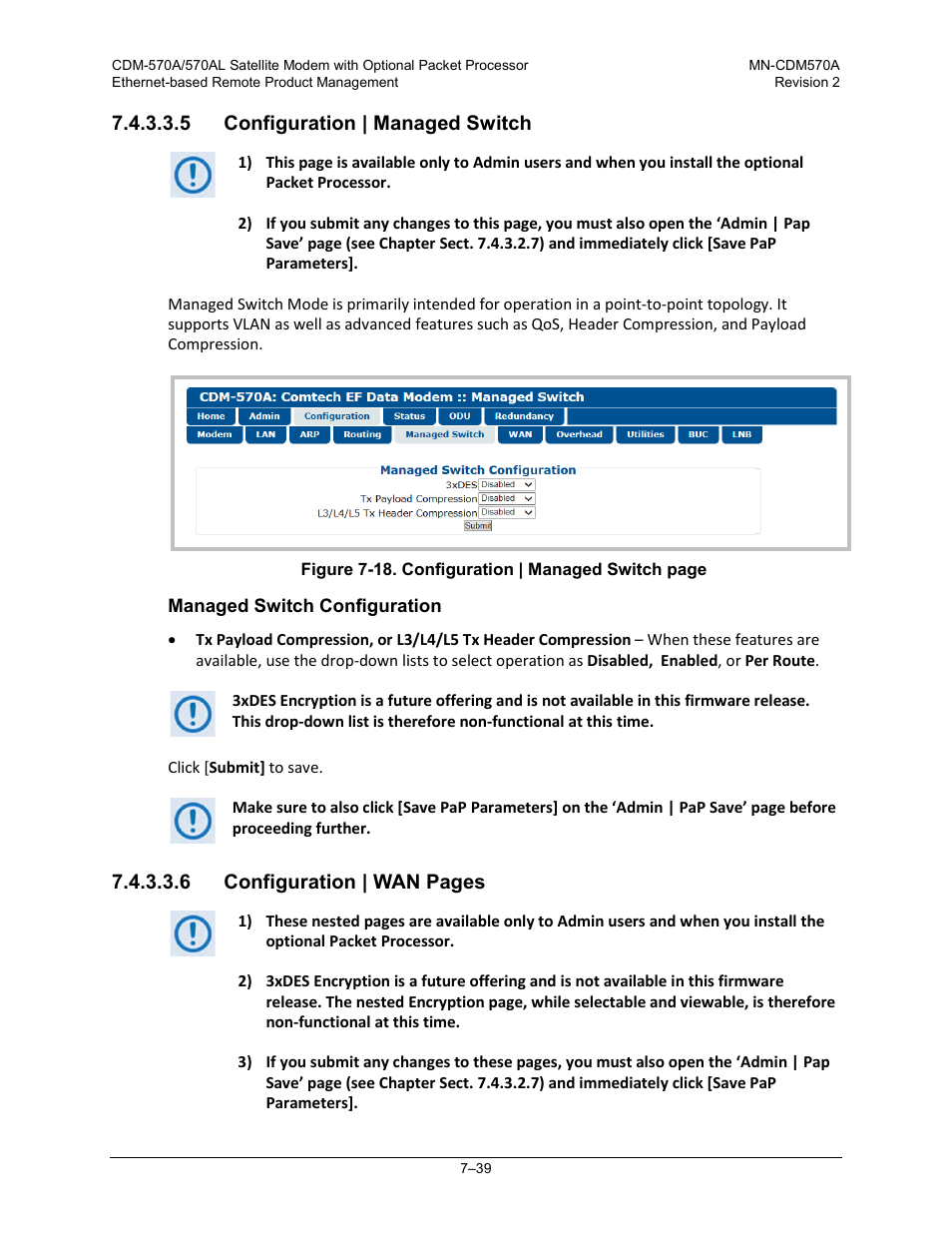 5 configuration | managed switch | Comtech EF Data CDM-570A User Manual | Page 207 / 618