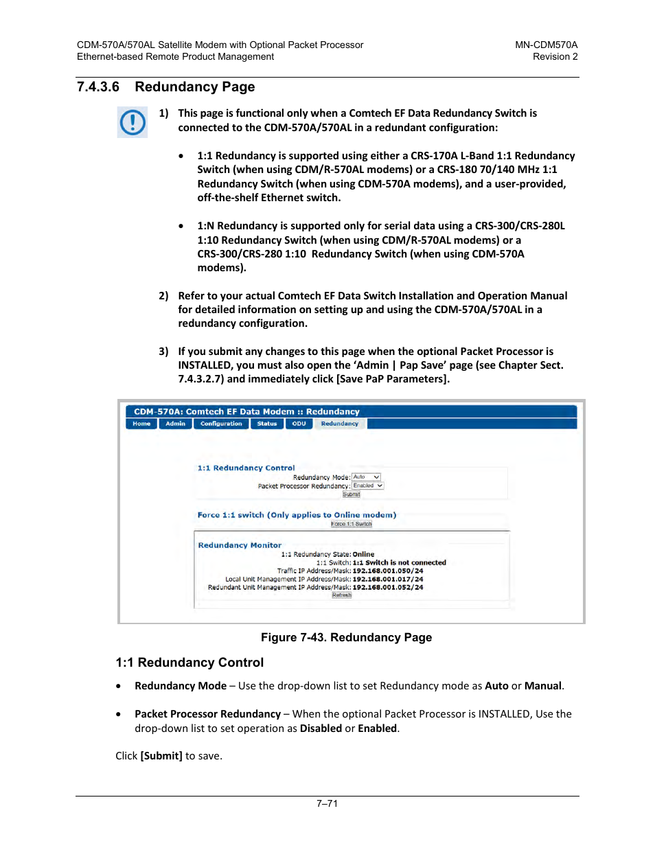 Comtech EF Data CDM-570A User Manual | Page 239 / 618