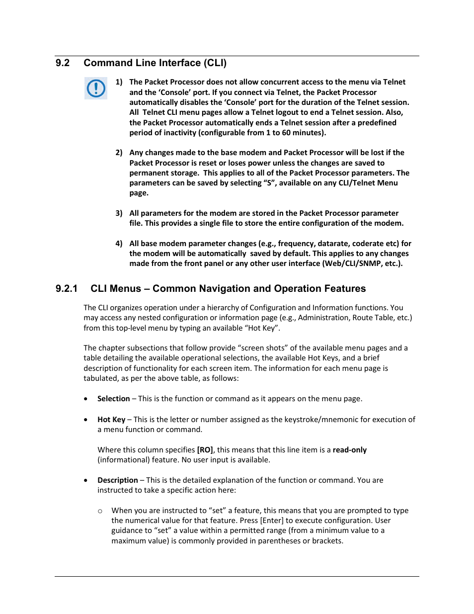 2 command line interface (cli) | Comtech EF Data CDM-570A User Manual | Page 301 / 618