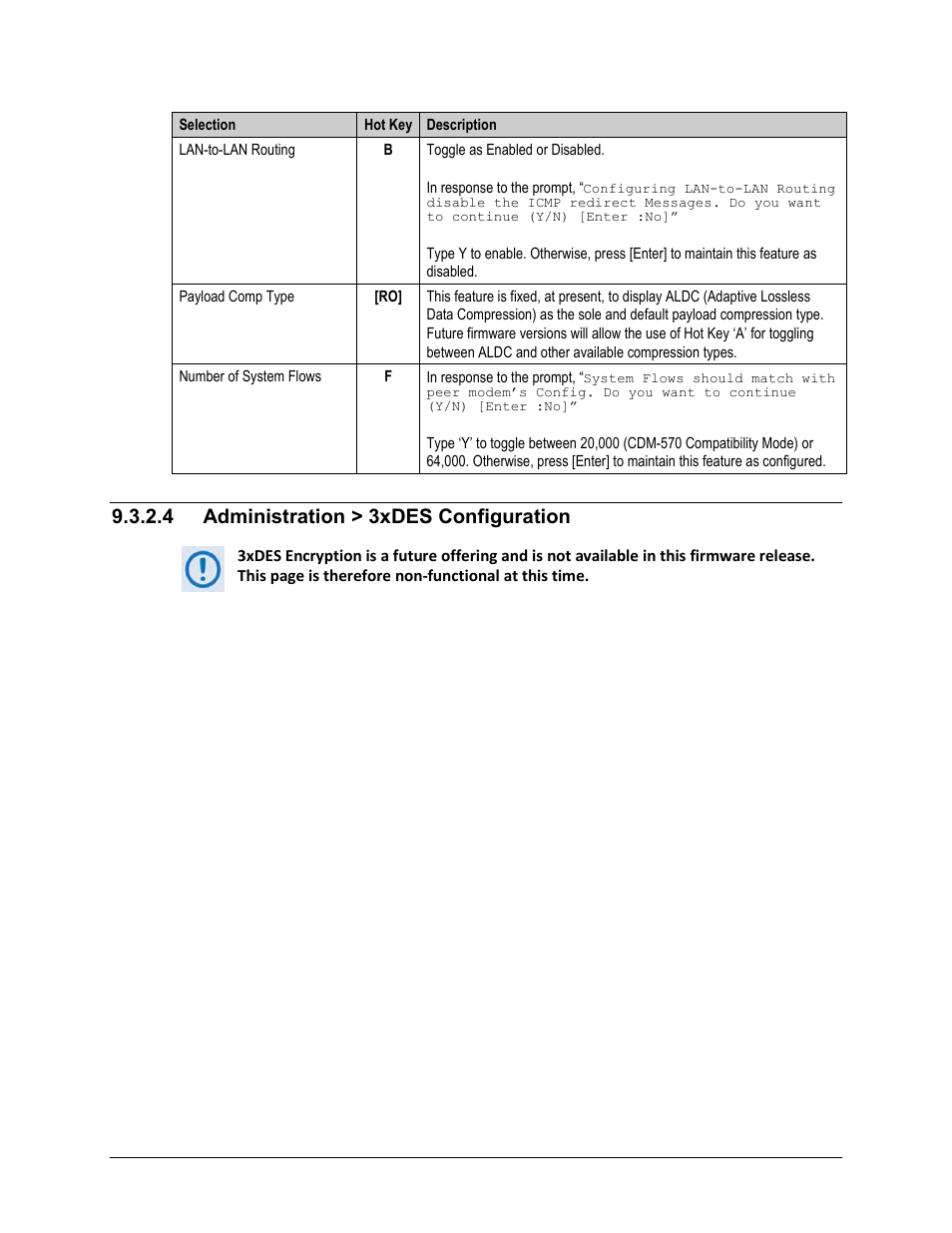 4 administration > 3xdes configuration | Comtech EF Data CDM-570A User Manual | Page 312 / 618