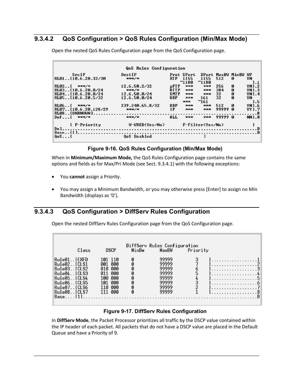 3 qos configuration > diffserv rules configuration | Comtech EF Data CDM-570A User Manual | Page 324 / 618