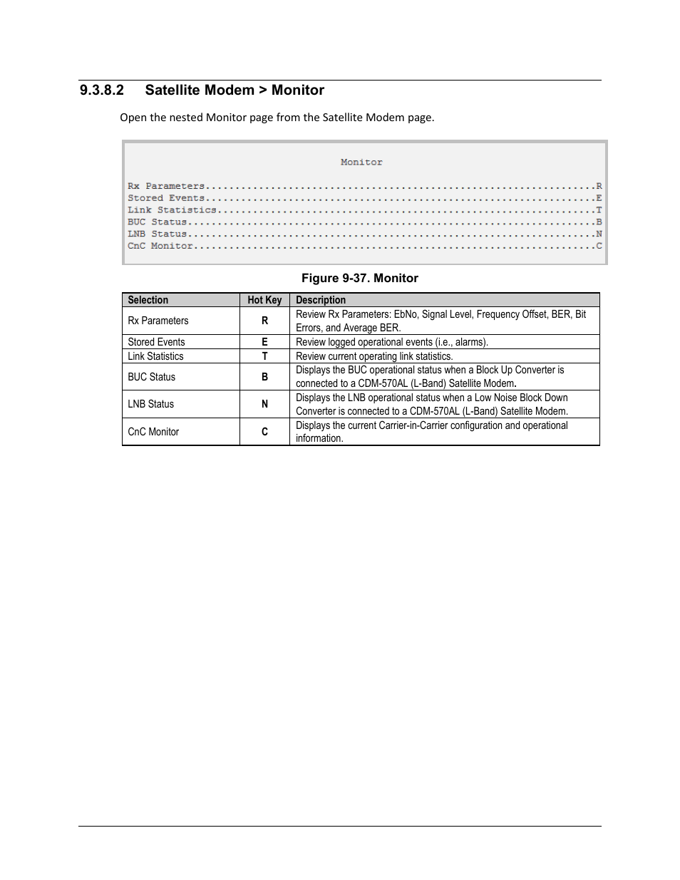 2 satellite modem > monitor | Comtech EF Data CDM-570A User Manual | Page 350 / 618