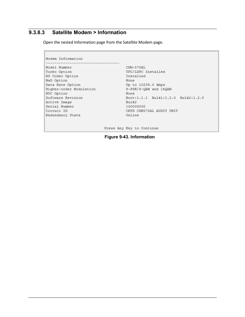 3 satellite modem > information | Comtech EF Data CDM-570A User Manual | Page 354 / 618